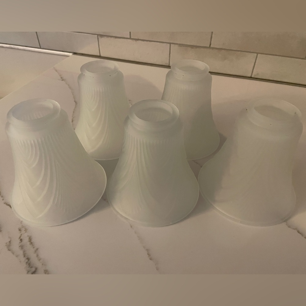Vintage Art Deco Frosted Glass Lamp Shades